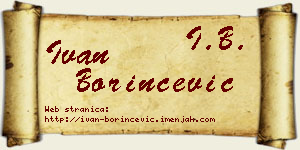 Ivan Borinčević vizit kartica